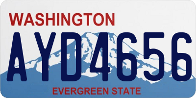 WA license plate AYD4656