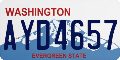WA license plate AYD4657