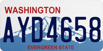 WA license plate AYD4658