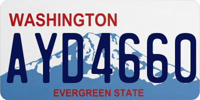 WA license plate AYD4660