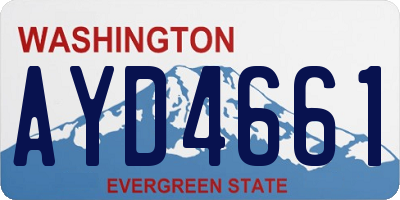 WA license plate AYD4661