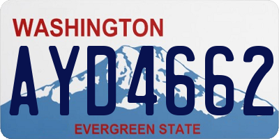 WA license plate AYD4662