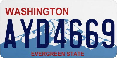WA license plate AYD4669