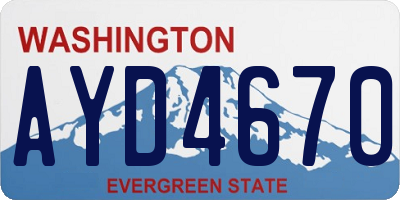 WA license plate AYD4670