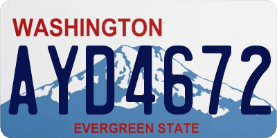 WA license plate AYD4672