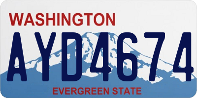 WA license plate AYD4674