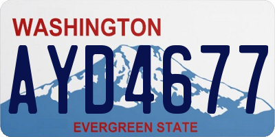 WA license plate AYD4677