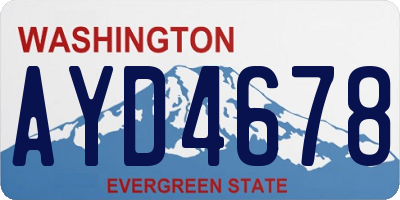 WA license plate AYD4678