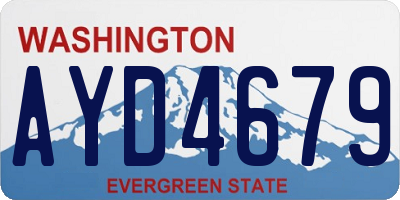 WA license plate AYD4679