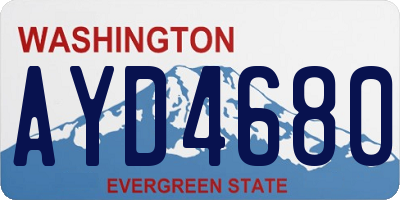 WA license plate AYD4680