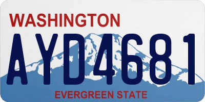 WA license plate AYD4681