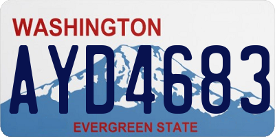 WA license plate AYD4683