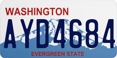 WA license plate AYD4684
