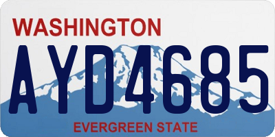 WA license plate AYD4685
