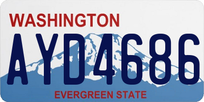 WA license plate AYD4686
