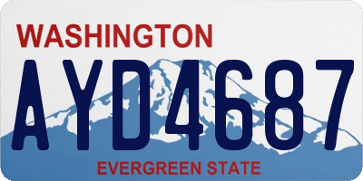 WA license plate AYD4687