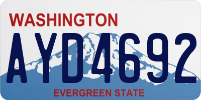 WA license plate AYD4692