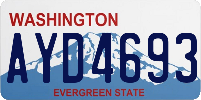 WA license plate AYD4693