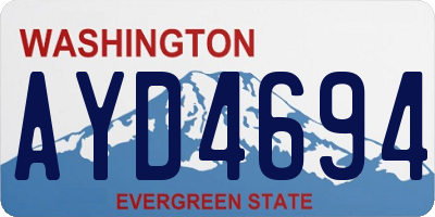 WA license plate AYD4694
