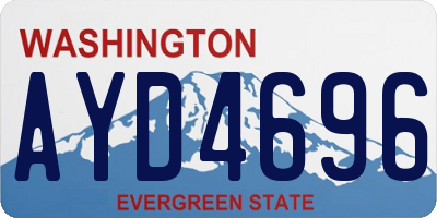 WA license plate AYD4696