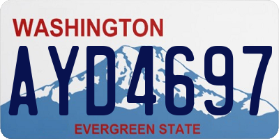 WA license plate AYD4697