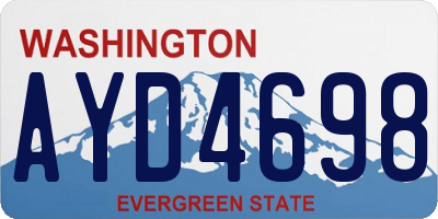 WA license plate AYD4698