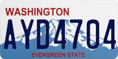WA license plate AYD4704