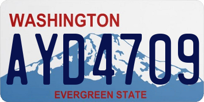 WA license plate AYD4709