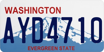 WA license plate AYD4710