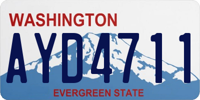 WA license plate AYD4711