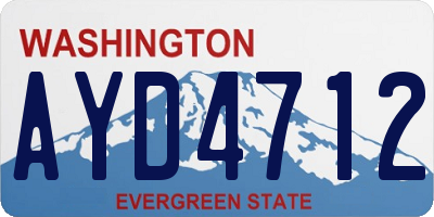 WA license plate AYD4712
