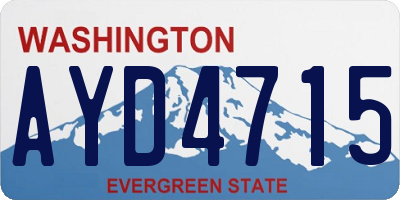 WA license plate AYD4715