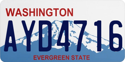 WA license plate AYD4716