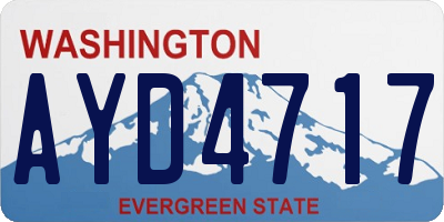 WA license plate AYD4717