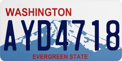 WA license plate AYD4718