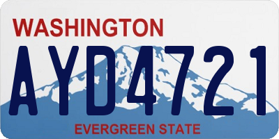 WA license plate AYD4721