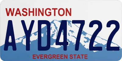 WA license plate AYD4722