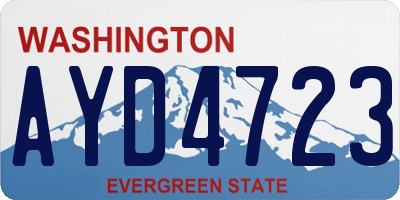 WA license plate AYD4723