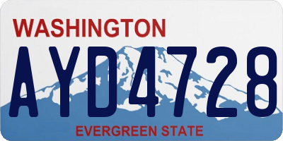 WA license plate AYD4728