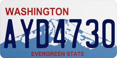 WA license plate AYD4730