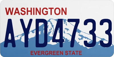 WA license plate AYD4733