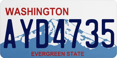 WA license plate AYD4735