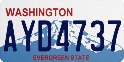 WA license plate AYD4737