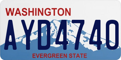 WA license plate AYD4740