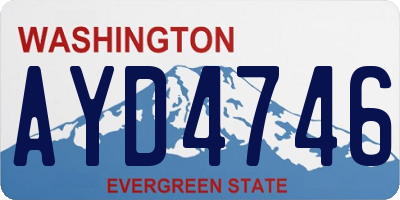 WA license plate AYD4746