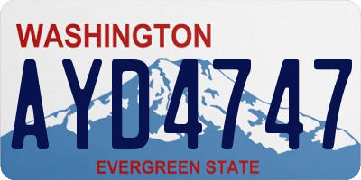 WA license plate AYD4747