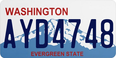 WA license plate AYD4748
