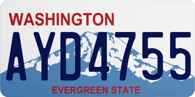 WA license plate AYD4755