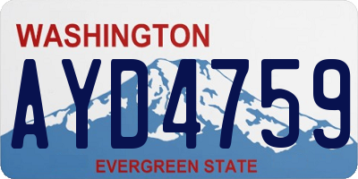 WA license plate AYD4759