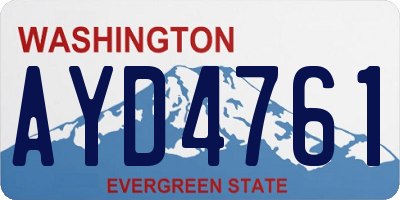 WA license plate AYD4761